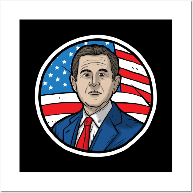 George W. Bush Wall Art by Baddest Shirt Co.